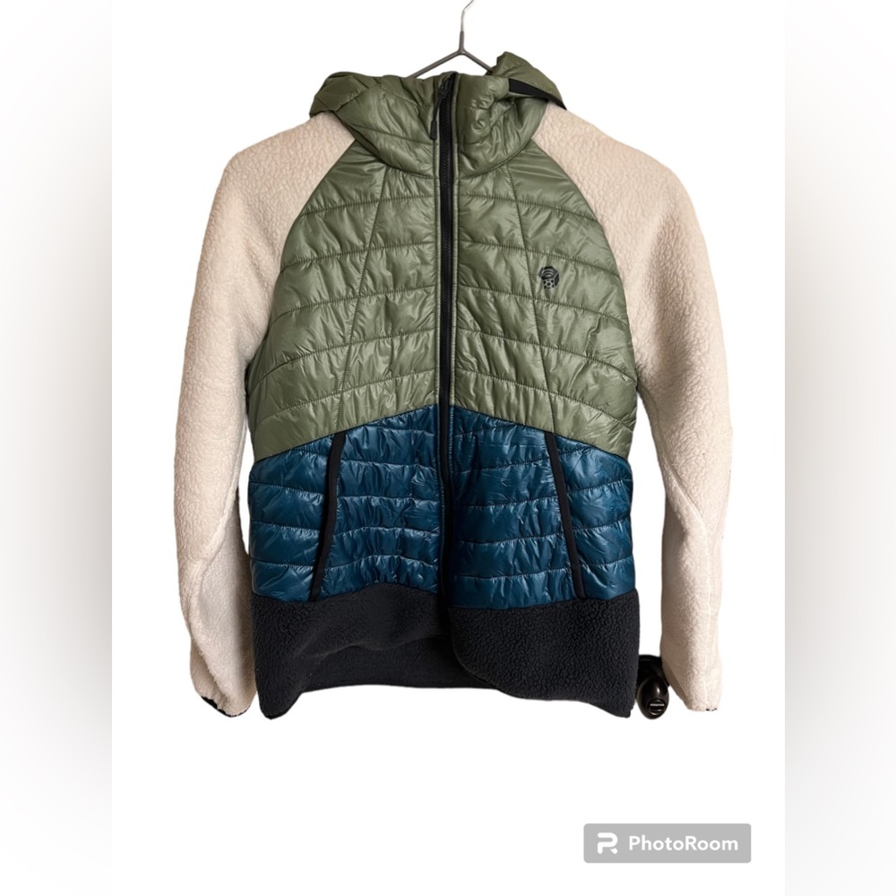 Mountain Hardware Altius Hybrid Hoodie Jacket Blue/Green - Medium